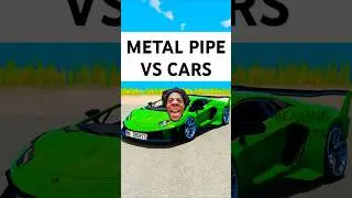 Metal Pipe vs Cars 🚗 #shorts