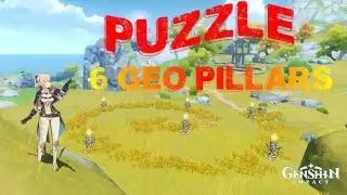 Genshin Impact Mobile - 6 Geo Pillars Puzzle At Sea of Clouds Liyue.