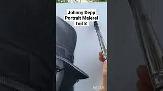 🎨 Teil 8 meiner Serie: Das Portrait von Johnny Depp entsteht! 🌟#Kunst #Portraitmalerei #JohnnyDepp