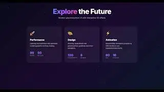 Glassmorphism Cards with 3D Tilt Effect – CSS & JavaScript Tutorial | Modern UI Design