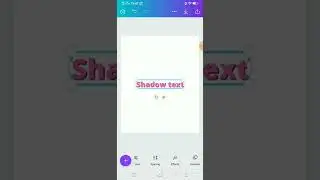 How to make shadow on text with Canva 