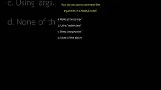 How do you access command line arguments in a Node js script