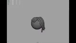 Poly hair simulation using Dynamic Curves (with collision)