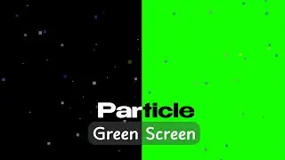 Particle. Cube. GREEN SCREEN. Chroma key