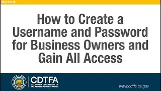 How to Create a Username and Password for Business Owners and Gain All Access