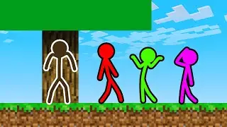 Stickman VS Minecraft: Impossible Hide And Seek - AVM Shorts Animation