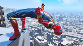 GTA 5 IRON SPIDERMAN Epic Fails/Ragdolls (Ragdolls Physics)