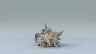 Concrete block explosion