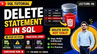 SQL DELETE Statement | Delete Data not table | SQL Tutorial Part 46