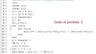 MATLAB Lecture 8 – Newton's Forward and backword Interpolation in matlab