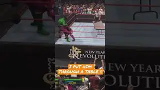 I PUT HIM THROUGH A TABLE ONLINE !! #wwe #wwe2k23 #wwe2k23online #wwe2k