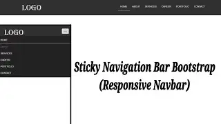 Sticky Navigation Bar Bootstrap (Responsive Navbar)