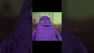 Grimace Slurps an XL Shake