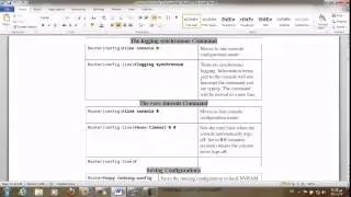 تفعيل logging synchronous على راوتر سيسكو