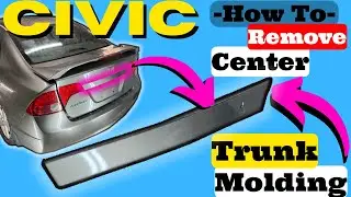 How to Remove Trunk Center License plate Molding 2006 2007 2008 2009 2010 2011 Replacement Removal