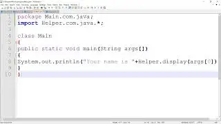 Organizing java Files In packages