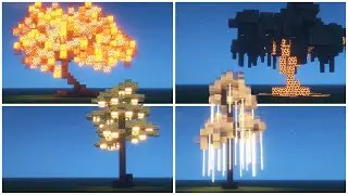 Custom Glowing Tree Designs | Minecraft Tutorial