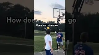 Unlucky roll off the rim in pickup basketball 1v1