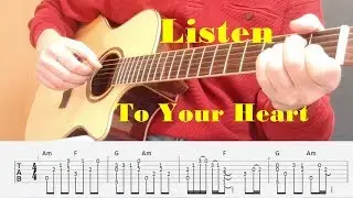 Listen To Your Heart - Roxette - Fingerstyle guitar with tabs