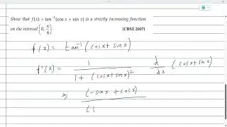 Increasing and Decreasing function-Concept 1