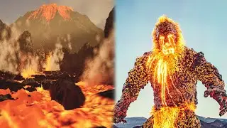Lava Troll & Volcanic Environment on Unreal Marketplace by Dazzling Divine
