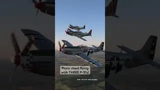 Photo Shoot with THREE P-51s! Geneseo Air Show #aviation #mustangs #wwii
