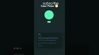 Color picker making || Using html css and javascript || learn with R programing mobile 