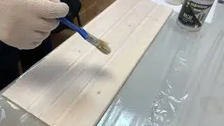 How to paint the paneling on a balcony in a wooden house and whiten old yellowed wood W-House®