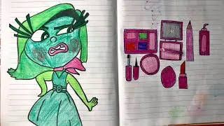 [💸Paper DIY] Disgust paper doll makeover tutorial [Inside out2] #asmr #viralvideos