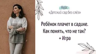Ребёнок плачет в садике. Как понять что не так? +Техника М3 Ч2 Курс 