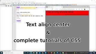 Text align center in html || how to change text back ground color