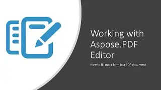 How to fill form in PDF