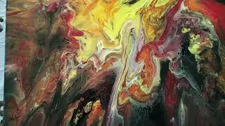 (002) Flame Dutch Pour - Acrylic Pouring / Acrylic Painting Tutorial
