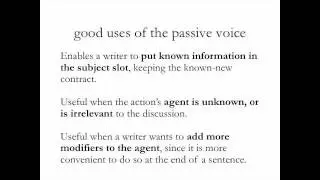 WRITING STYLE 2: Active and Passive Voice