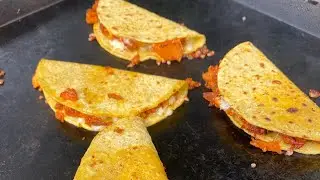 Chorizo, papas tacos for breakfast