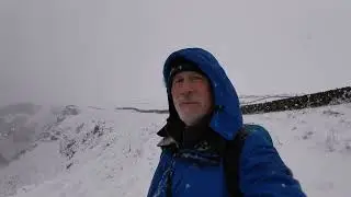 Mam tor and Winnats pass, snowy Peak district walk.