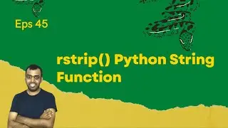 rstrip() Python String Function #45 