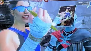 Mortal Kombat 1 on Nintendo switch Oled Ermac / Janet Cage fatal blow on Shang Tsung