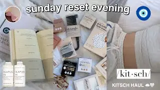 SUNDAY RESET EVENING + kitsch haul and night routine🥥🧖🏼‍♀️