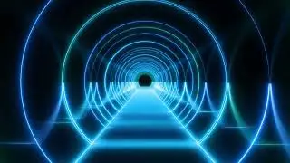 4k Neon Circle Lights animation