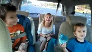 Our kids singing Ozzy Crazy Train on the way home from school