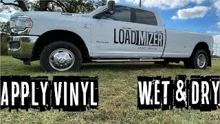 How to apply large vinyl decals. Both wet and dry methods