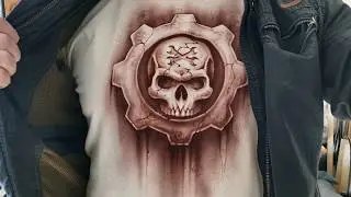 Gearhead Skull on T-Shirt - Der Klamotten Kustomizer