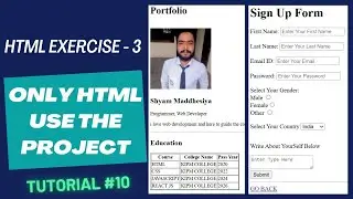 Html Exercise - 3 || Html Mini Project Only Html Use ( HTML and CSS Tutorial #10 )