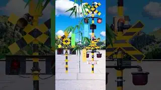 短冊に願いごとを書くふみきりカンカン😂😂😂The railroad crossing that writes wishes on Tanzaku papers! #Shorts