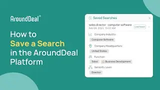 How to Save a Search in the AroundDeal Platform