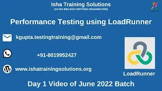 Performance Testing using LoadRunner Day 1 On 23rd June 2022.Types of Performance Testing