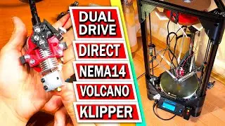 Директ экструдер своими руками для 3Д принтера, биметалл, Volcano, Nema14 и Klipper.