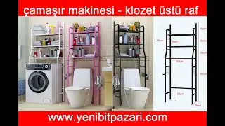 çamaşır makinesi klozet üstü 3 raflı düzenleyici  raf banyo rafı üstü banyo dolap yenibitpazarı