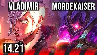 VLADIMIR vs MORDEKAISER (TOP) | 13 solo kills, Legendary, 1500+ games, 18/3/7 | KR Diamond | 14.21